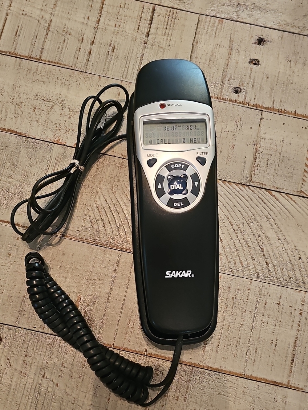 SAKAR KT-1600 Corded Desk Phone Handset in Black